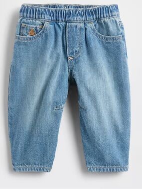 Baby Gap First Favorites Bubble Jeans 3-6M Light Wash Denim elastic waist